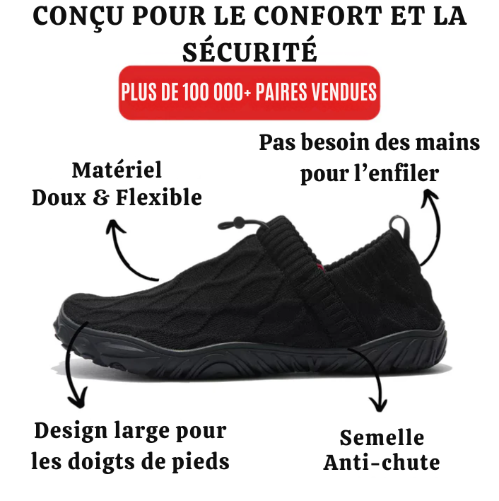 PiéNuva™ - Chaussures anti-chutes enfilables