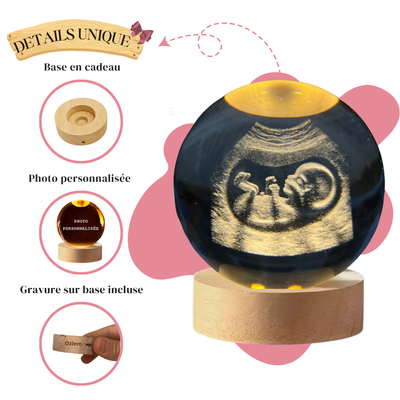 Lumivie - Sphère lumineuse gravée
