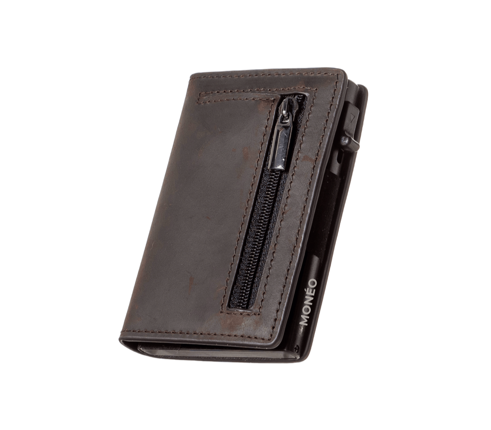 Portefeuille intelligent et compact en cuir | Monéo